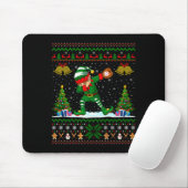 Ugly Xmas Pajamas Dabbing Elf Baseball Player Chri Mousepad (Mit Mouse)