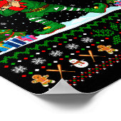 Ugly Xmas Pajamas Dabbing Elf Baseball Player Chri Poster (Ecke)