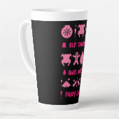Ugly xmas Party Pullover große Kaffee-Tasse Milchtasse (Linke Ecke)