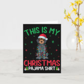 Ugly Xmas Santa German Drahthaar Pointer Dog Chri Karte (Gelbe Blume)