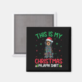 Ugly Xmas Santa German Drahthaar Pointer Dog Chri Magnet (Vorderseite/Rückseite)
