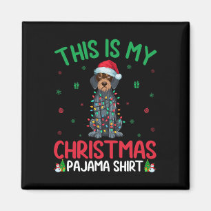 Ugly Xmas Santa German Drahthaar Pointer Dog Chri Magnet