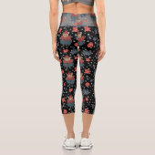 Ugly Xmas Scandi Bull Black High Waisted Capris (Rückseite)