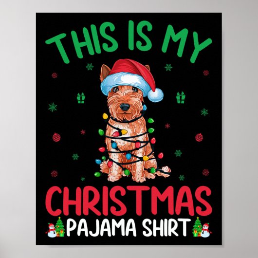 Ugly Xmas Soft Coated Wheaten Terrier Dog Christma Poster (Vorne)