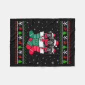 Ugly Xmas Sweater Great Dane Dog In Christmas Sock Fleecedecke (Vorderseite (Horizontal))