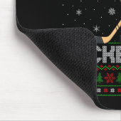 Ugly Xmas Sweater Happy Hockeydays Ice Hockey Chri Mousepad (Ecke)