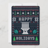 Ugly Xmas Sweater Happy Holidays Dreidels Einladung (Vorderseite)