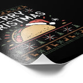 Ugly Xmas Sweater Lights Santa Taco Fotodruck (Ecke)
