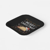 Ugly Xmas Sweater Lights Santa Taco Pappteller (Gewinkelt)