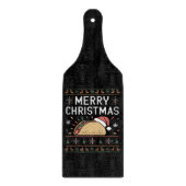 Ugly Xmas Sweater Lights Santa Taco Schneidebrett (Vorderseite)