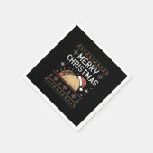 Ugly Xmas Sweater Lights Santa Taco Serviette (Ecke)