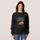 Ugly Xmas Sweater Lights Santa Taco Sweatshirt (Vorne ganz)