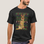 Ugly Xmas Sweater Style  Belgian Malinois Dog Chri T-Shirt (Vorderseite)