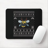 Ugly Xmas Sweater Style Bumble Bee Reindeer Christ Mousepad (Mit Mouse)