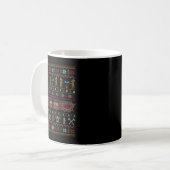 Ugly Xmas Sweater Style Fire Truck Firefighter Chr Kaffeetasse (Vorderseite Links)