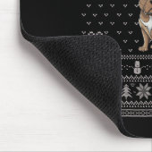 Ugly Xmas Sweater Style Frenchie Dog Reindeer Chri Mousepad (Ecke)