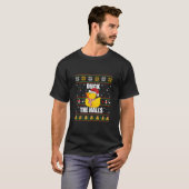 Ugly Xmas Sweater Style Funny Rubber Duck Christma T-Shirt (Vorne ganz)