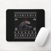 Ugly Xmas Sweater Style Komodo Dragon Reindeer Chr Mousepad (Mit Mouse)