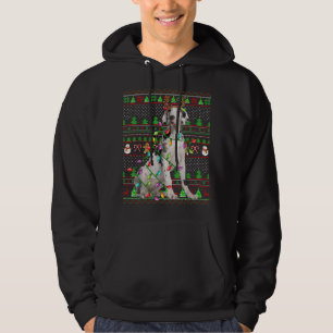 Ugly Xmas Sweater Style Leuchten Great Dane Hund C Hoodie