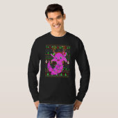 Ugly Xmas Sweater Style Lighting Axolotl Christmas T-Shirt (Vorne ganz)