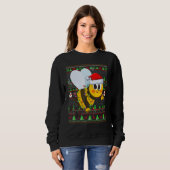 Ugly Xmas Sweater Style Lighting Bee Christmas Sweatshirt (Vorne ganz)