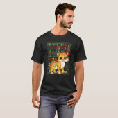 Ugly Xmas Sweater Style Lighting Bobcat Christmas T-Shirt (Vorne ganz)