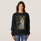 Ugly Xmas Sweater Style Lighting Bunny Christmas Sweatshirt (Vorne ganz)