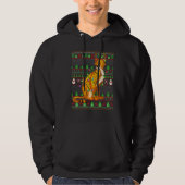 Ugly Xmas Sweater Style Lighting Cheetah Christmas Hoodie (Vorderseite)