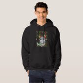 Ugly Xmas Sweater Style Lighting Chinchilla Christ Hoodie (Vorne ganz)