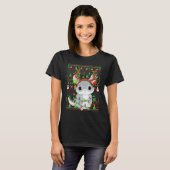 Ugly Xmas Sweater Style Lighting Chinchilla Christ T-Shirt (Vorne ganz)