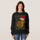 Ugly Xmas Sweater Style Lighting Französisch Horn Sweatshirt (Vorne ganz)