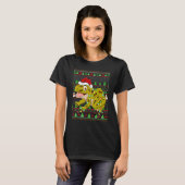 Ugly Xmas Sweater Style Lighting Frog Christmas T-Shirt (Vorne ganz)