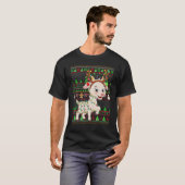 Ugly Xmas Sweater Style Lighting Goat Christmas T-Shirt (Vorne ganz)