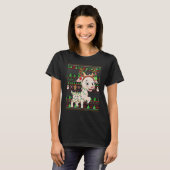 Ugly Xmas Sweater Style Lighting Goat Christmas T-Shirt (Vorne ganz)