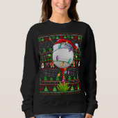 Ugly Xmas Sweater Style Lighting Golf Weihnachten Sweatshirt (Vorderseite)