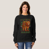 Ugly Xmas Sweater Style Lighting Grizzly Bear Chri Sweatshirt (Vorne ganz)