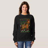 Ugly Xmas Sweater Style Lighting Horse Christmas Sweatshirt (Vorne ganz)