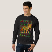 Ugly Xmas Sweater Style Lighting Leopard Christmas Sweatshirt (Vorne ganz)