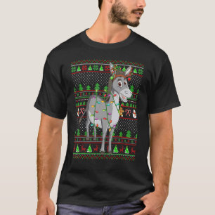 Ugly Xmas Sweater Style Lighting Mule Weihnachten T-Shirt