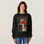 Ugly Xmas Sweater Style Lighting Mushroom Christma Sweatshirt (Vorne ganz)