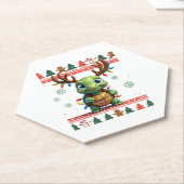 Ugly Xmas Sweater Style Lighting Turtle Christmas Untersetzer (angewinkelt)