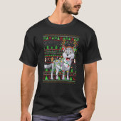 Ugly Xmas Sweater Style Lighting Wolf Christmas T-Shirt (Vorderseite)