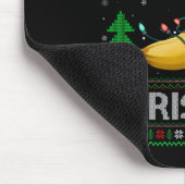 Ugly Xmas Sweater Style Lights Santa Banana Christ Mousepad (Ecke)