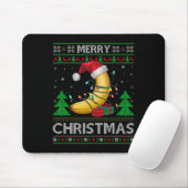 Ugly Xmas Sweater Style Lights Santa Banana Christ Mousepad (Mit Mouse)