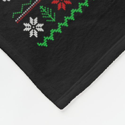 Ugly Xmas Sweater Style Lights Santa Taco Christma Fleecedecke (Ecke)