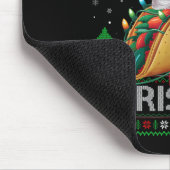 Ugly Xmas Sweater Style Lights Santa Taco Christma Mousepad (Ecke)