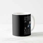 Ugly Xmas Sweater Style Panda Reindeer Christmas  Kaffeetasse (VorderseiteRechts)