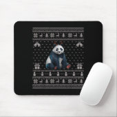Ugly Xmas Sweater Style Panda Reindeer Christmas Mousepad (Mit Mouse)