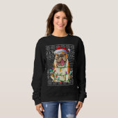 Ugly Xmas Sweater Style Santa American Bulldog Chr Sweatshirt (Vorne ganz)