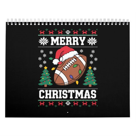 Ugly Xmas Sweater Style Santa American Football Kalender (Titelbild)